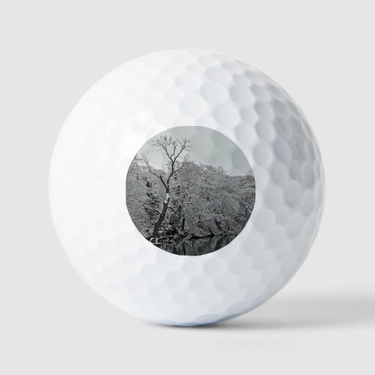 Bomen, aan het water golfballen (Voorkant)