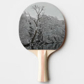 Bomen, aan het water tafeltennisbatje (Achterkant)