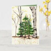 bomen al gelegenheidswenskaart kaart (Gele Bloem)