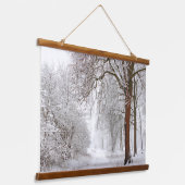 Bomen-alley | Stupinigi Parc, Italië Hangend Wandkleed (Gebogen)