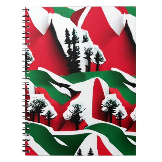Bomen bergen sneeuw notitieboek (Voorkant)