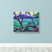 Bomen bij duizend toppen canvas afdruk (Insitu (Houten vloer))