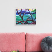 Bomen bij duizend toppen canvas afdruk (Insitu (Woonkamer))