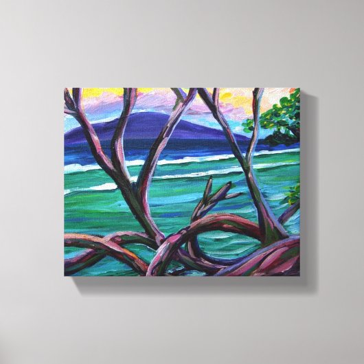 Bomen bij duizend toppen canvas afdruk (Voorkant)