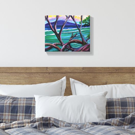 Bomen bij Thousand Peaks Canvas Afdruk (Insitu (Slaapkamer))