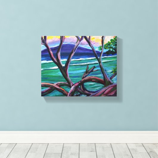 Bomen bij Thousand Peaks Canvas Afdruk (Insitu (Houten vloer))