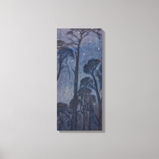 Bomen bij Twilight (door Edward Robert Hughes) Canvas Afdruk (Voorkant)