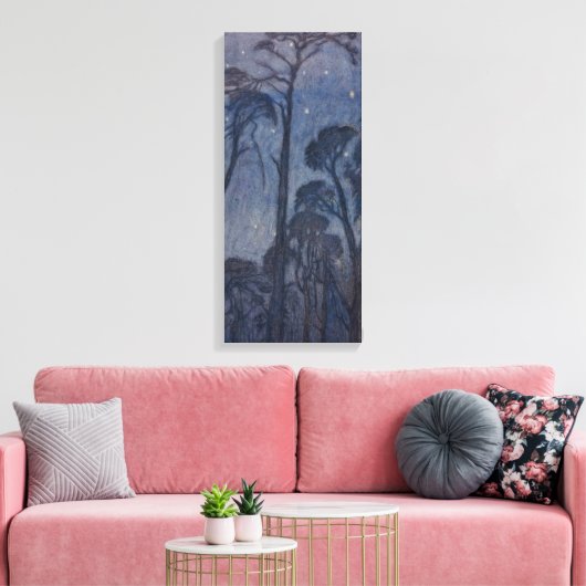 Bomen bij Twilight (door Edward Robert Hughes) Canvas Afdruk (Insitu (Woonkamer))