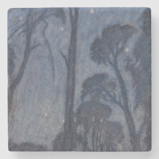 Bomen bij Twilight (door Edward Robert Hughes) Stenen Onderzetter (Voorkant)