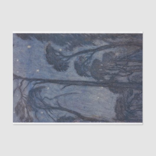 Bomen bij Twilight (door Edward Robert Hughes) Tissuepapier (Voorkant)