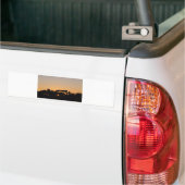 Bomen bij zonsondergang in tegenlicht in Rome Bumpersticker (Op Truck)