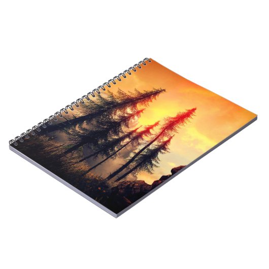 Bomen bij zonsondergang notitieboek (Linkerzijde)