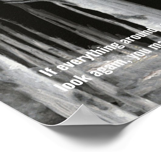 Bomen Black White Gold Rumi Value-Poster Poster (Hoek)