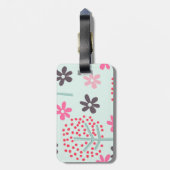 Bomen, Bloemen en Panda-Beren Bagagelabel (Achterkant verticaal)