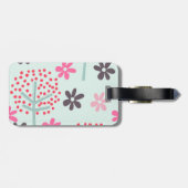 Bomen, Bloemen en Panda-Beren Bagagelabel (Achterkant horizontaal)