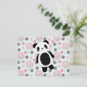 Bomen, Bloemen en Panda-Beren Briefkaart (Staand voorkant)