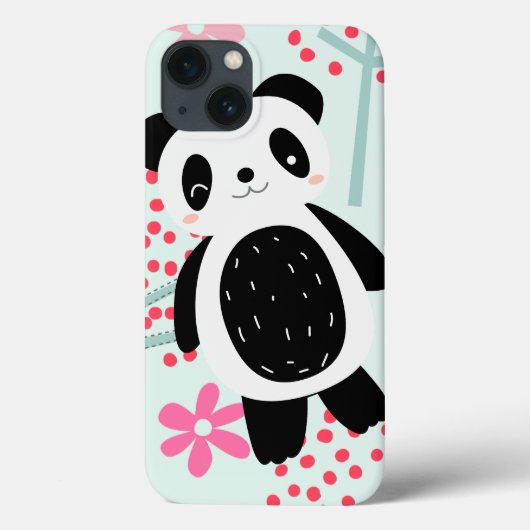 Bomen, Bloemen en Panda-Beren Case-Mate iPhone Case (Achterkant)