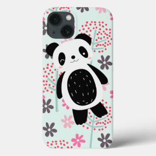 Bomen, Bloemen en Panda-Beren iPhone 13 Hoesje
