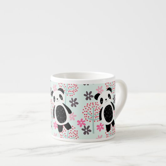 Bomen, Bloemen en Panda-Beren Espresso Kop (Voorkant rechts)