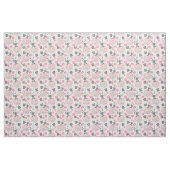 Bomen, Bloemen en Panda Beren Fabric Stof (Yard (91,4 cm))