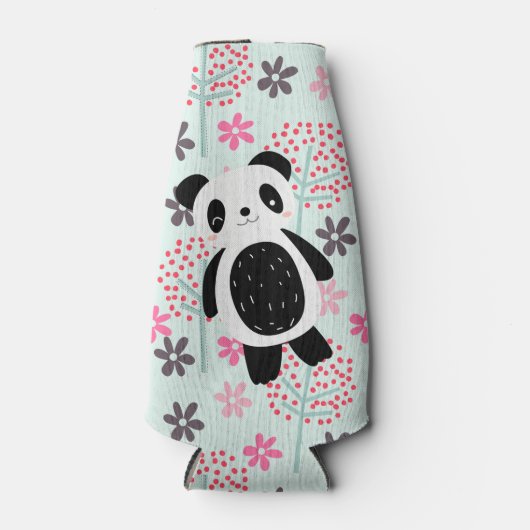 Bomen, Bloemen en Panda-Beren Flesjeskoeler (Voorkant)