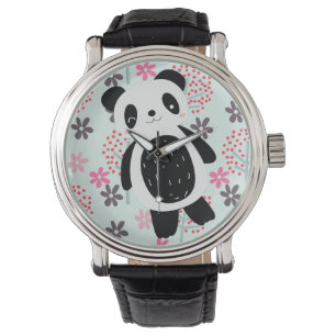 Bomen, Bloemen en Panda-Beren Horloge