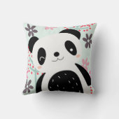 Bomen, Bloemen en Panda-Beren Kussen (Achterkant)