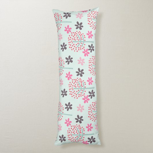 Bomen, Bloemen en Panda-Beren Lichaamskussen (Achterkant (Verticaal))