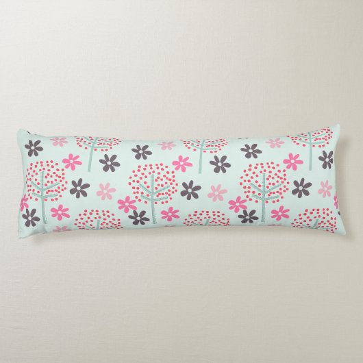 Bomen, Bloemen en Panda-Beren Lichaamskussen (Achterkant)