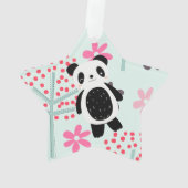 Bomen, Bloemen en Panda-Beren Ornament (achterkant)