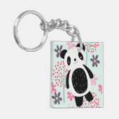 Bomen, Bloemen en Panda-Beren Sleutelhanger (Voorkant Links)