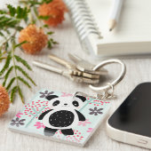 Bomen, Bloemen en Panda-Beren Sleutelhanger (Voorkant Rechts)