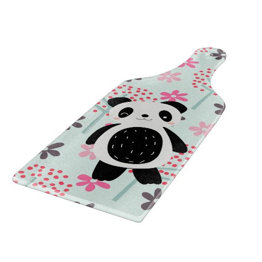 Bomen, Bloemen en Panda-Beren Snijplank (Hoek)