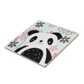 Bomen, Bloemen en Panda-Beren Tegeltje (Zijkant)