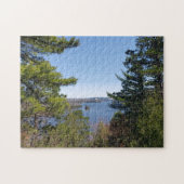 Bomen Blue Sky Water Jigzaag Puzzle Legpuzzel (Horizontaal)