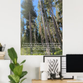 Bomen Bos Bossen Thoreau Inspirerend Poster (Thuiskantoor)