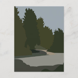 Bomen Bos Kreek Natuur Briefkaart