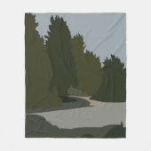 Bomen Bos Natuur Patroon Fleece Deken (Voorkant)