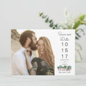 Bomen Bos Woud | Save The Date | Kaart (Staand voorkant)