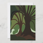 Bomen Botanische Natuur Bestemming Bruiloft Kaart (Achterkant)