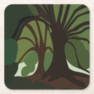 Bomen Botanische Natuur Kartonnen Onderzetters