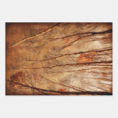 Bomen Bruin Oranje bos Inpakpapier Vel (Voorkant)