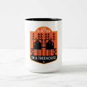 Bomen cadeaus tweekleurige koffiemok