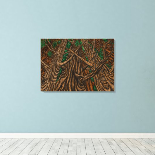 Bomen - Canvas Print (Insitu (Houten vloer))