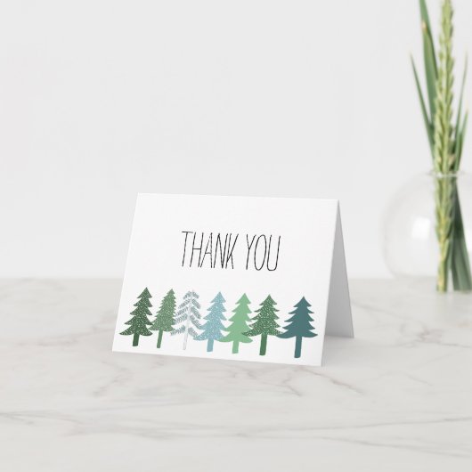 Bomen dank u bedankkaart (Voorkant)