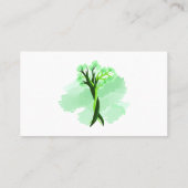 Bomen dansen in liefde Groen je eigen bezoek Visitekaartje (Achterkant)