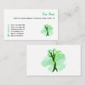 Bomen dansen in liefde Groen je eigen bezoek Visitekaartje (Voorkant / Achterkant)