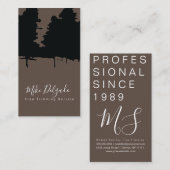 Bomen die de landschapsschilderende buikbomen krul visitekaartje (Voorkant / Achterkant)