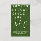 Bomen die de landschapsschilderende buikbomen snij visitekaartje (Achterkant)