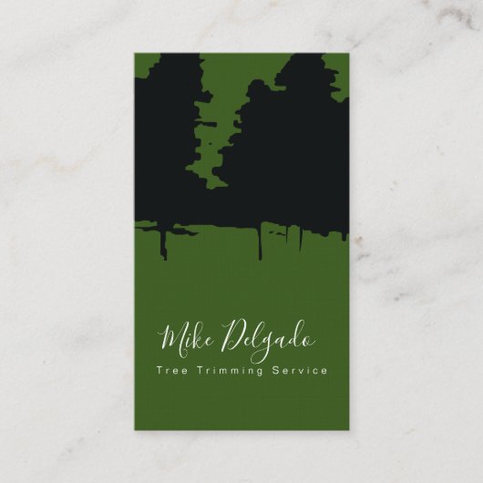 Bomen die de landschapsschilderende buikbomen snij visitekaartje (Voorkant)